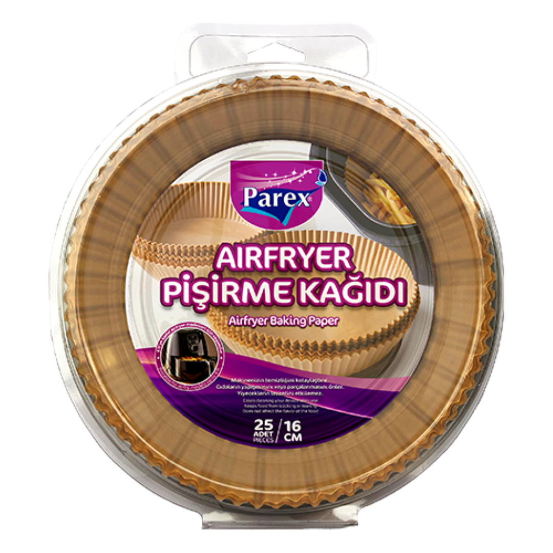 PAREX AIRFRYER BAKING PAPER 16CM*25 PCS